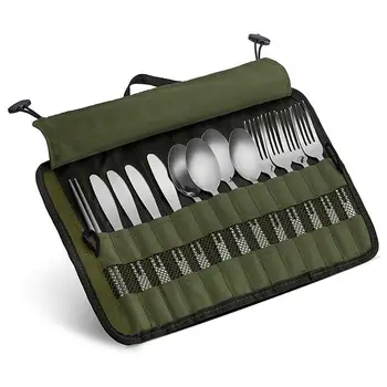 Органайзер для посуды для пикника на открытом воздухе Портативная сумка для хранения столовых приборов для домашней посуды Вилки, ложки, палочки для еды Аксессуары