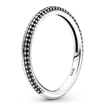 Оригинальное кольцо Moments Pan ME Pave для женщин, свадебный подарок из стерлингового серебра 925 пробы, модные украшения
