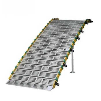 Переносной алюминиевый пандус Raizi на колесиках для лестниц, Съемные складные погрузочные пандусы для инвалидных колясок