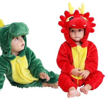 Пижамы с динозавром для косплея, пижамы в стиле Фэнтези для мальчиков, Маскировочный костюм животного из мультфильма, фланелевая домашняя одежда с капюшоном, зимняя детская одежда