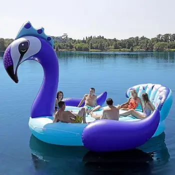 Подходит для семи человек Гигантский павлин Фламинго Единорог высотой 530 см, надувная лодка, надувной матрас для бассейна, кольцо для плавания, игрушки для вечеринок, Boia