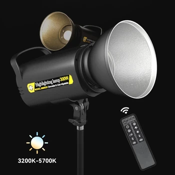Профессиональная светодиодная лампа для видеосъемки мощностью 300 Вт, двухцветная лампа для заливки фотостудии мощностью 13000 Лм, с регулируемой яркостью, Студийная лампа Bowens Mount.