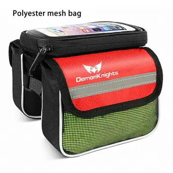 Прочная сумка для велосипедной рамы, двойные боковые карманы, устойчивая к разрыву сумка для телефона, сумка для передней рамы велосипеда