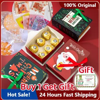 Рождественские подарочные коробки, коробка для упаковки шоколадных конфет, печенья, сумка, Украшения для Рождественской вечеринки для дома Navidad Новый 2023 год
