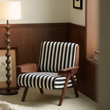 Роскошные винтажные стулья, Деревянная подставка для рук, ножки с высокой спинкой, кресло для гостиной, балкон, Дизайнерская мебель Fauteuil
