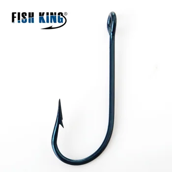 Рыболовный крючок Hot синего цвета с длинной ручкой в виде круга, морской крючок, крючок для червей, рыболовный крючок с зазубринами