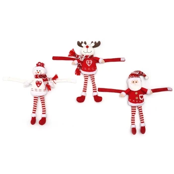 Санта-Лось снеговики Рождественский занавес пряжка куклы орнамент украшения