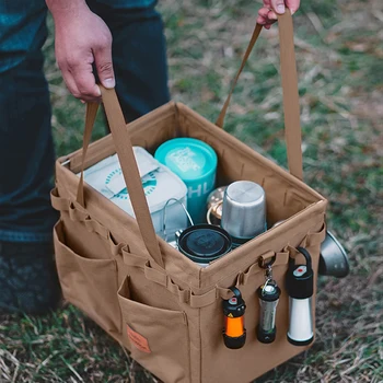 Складной походный кейс, портативная дорожная сумка для хранения посуды, сумка для переноски в походах, подледной рыбалке, пешем туризме