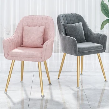 Современные роскошные обеденные стулья, кресла для отдыха с мягкой бархатной спинкой, обеденные стулья, шезлонги для отдыха, мебель для дома