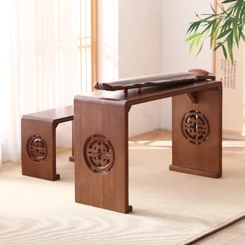 Столы и стулья Guqin Резонансный фортепианный стол из массива дерева Китайский стол для каллиграфии Новый китайский школьный стол и стул