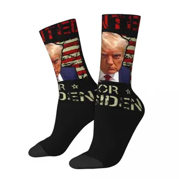 Тема Trump Never Surrender Дизайнерские Носки Для Экипажа Аксессуары для Мужских Дышащих Носков С Принтом