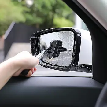 Убирающийся стеклоочиститель для зеркала заднего вида, скребок для стекла автомобиля с выдвижной ручкой, маленький Скребок для мытья окон, автомобильное зеркало