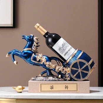 Фигурки винной стойки в виде лошади из смолы, Внутренний держатель для бутылок, Украшения для хранения, Украшения для дома, гостиной, столешницы.