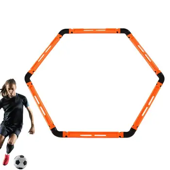Футбольные кольца для тренировки аджилити, шестигранные кольца для тренировки скорости и аджилити, тренировка работы ног, футбольные тренировки