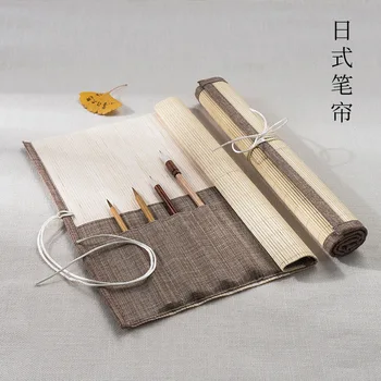 Хранение художественных ручек винтажный пенал в рулоне/пенал в рулоне для карандашей Японская акварельная ручка/кисточка для рулонных сумок для карандашей