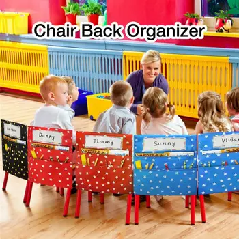 Школьный стул для хранения Cute Star 600D Карманный стул из ткани Оксфорд Универсальный Компактный Органайзер для стульев с защитой от выцветания для библиотек