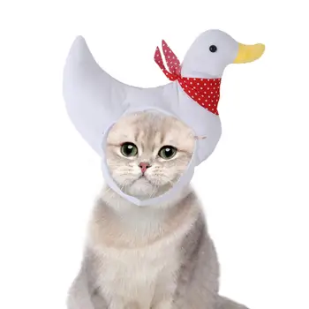Шляпа для домашних животных в форме утки, мягкая забавная шляпа для маленьких щенков, собак, котенка, на День рождения питомца