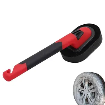 Щетка для губки для шин для автомобиля, сменный аппликатор для губки для правки колес, Многофункциональная щетка для губки для вощения шин с ручкой для