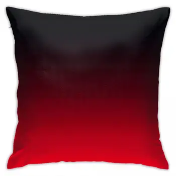 Ярко-красная и черная наволочка в стиле омбре с минималистичным градиентом, летняя забавная наволочка из полиэстера, дорожный чехол на молнии