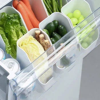 Ящики-органайзеры для холодильника Ящик для хранения продуктов в холодильнике Прозрачный Ящик для хранения приправ Кухонный Органайзер для холодильника